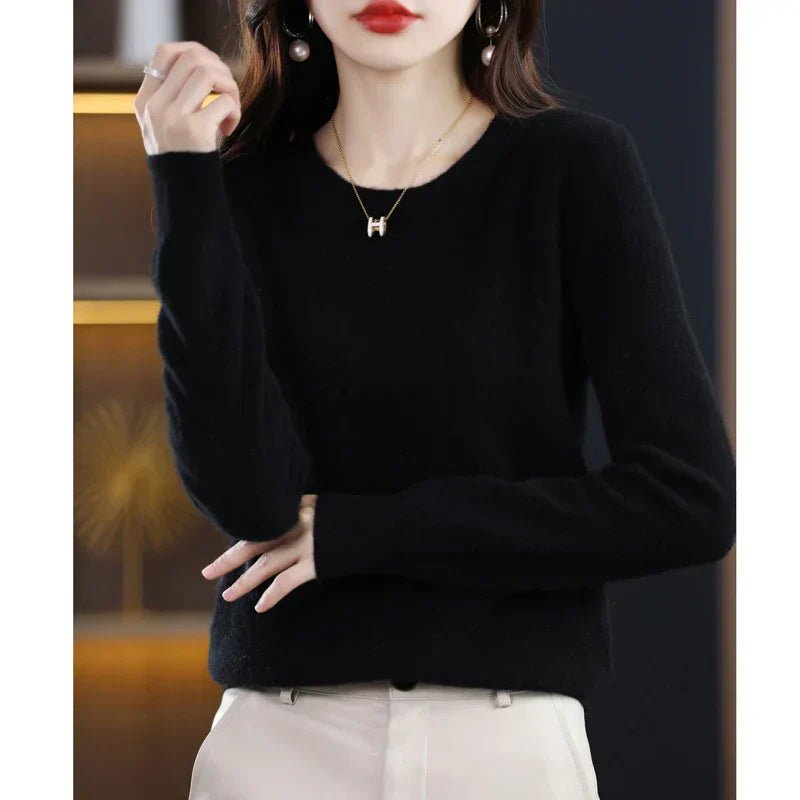 Marielle | Women's Classic Crew Neck Long Sleeve Sweater