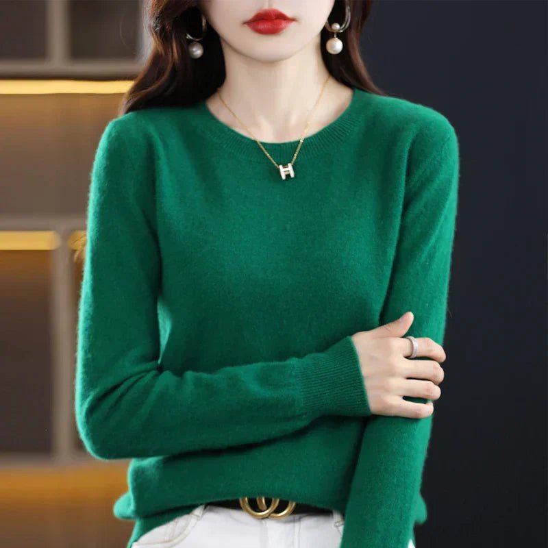 Marielle | Women's Classic Crew Neck Long Sleeve Sweater