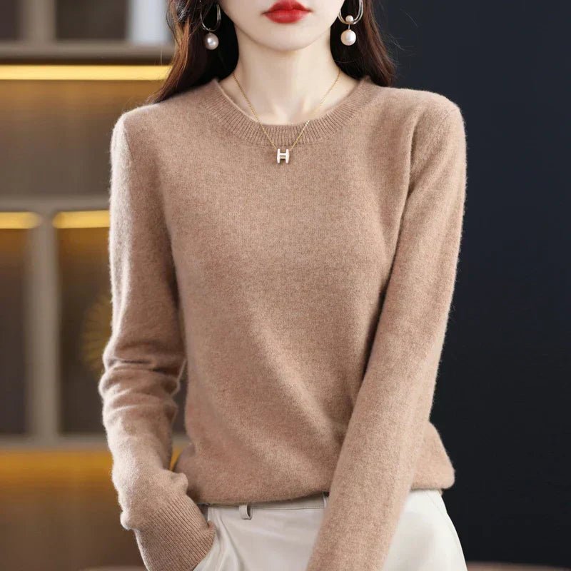 Marielle | Women's Classic Crew Neck Long Sleeve Sweater