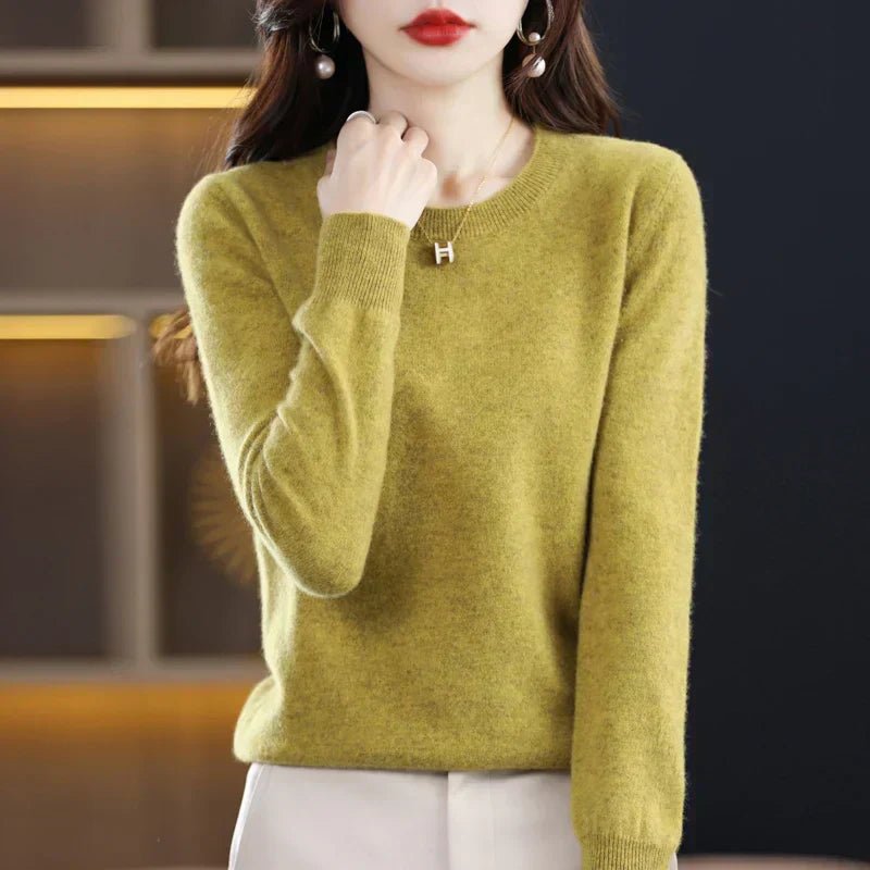Marielle | Women's Classic Crew Neck Long Sleeve Sweater