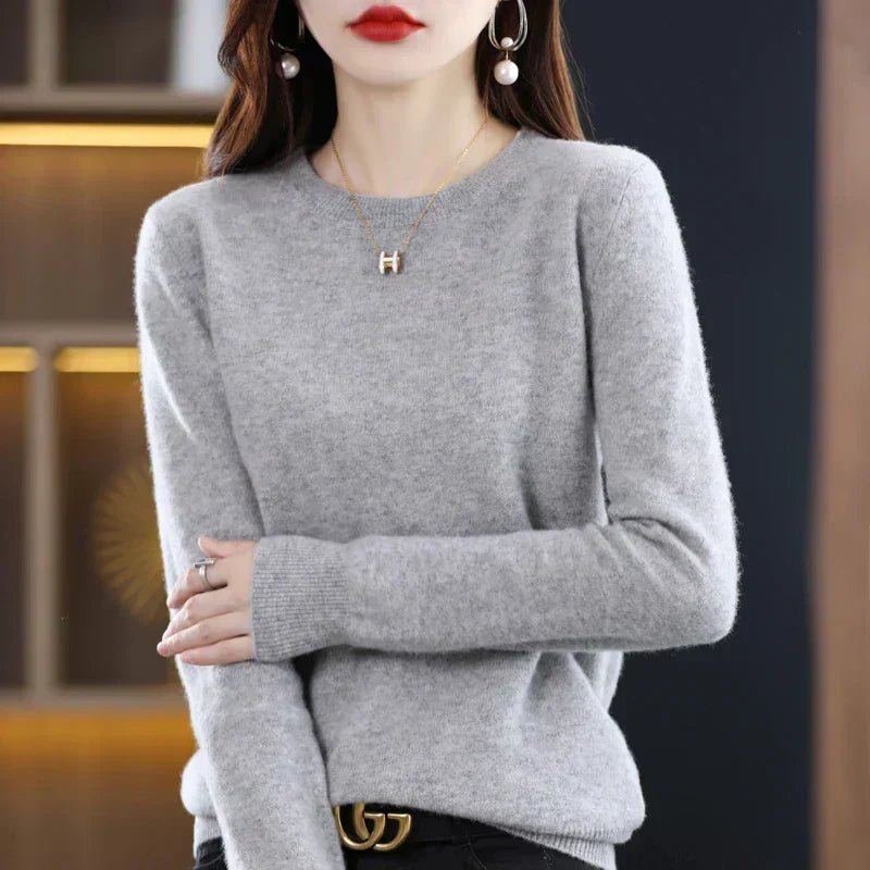 Marielle | Women's Classic Crew Neck Long Sleeve Sweater
