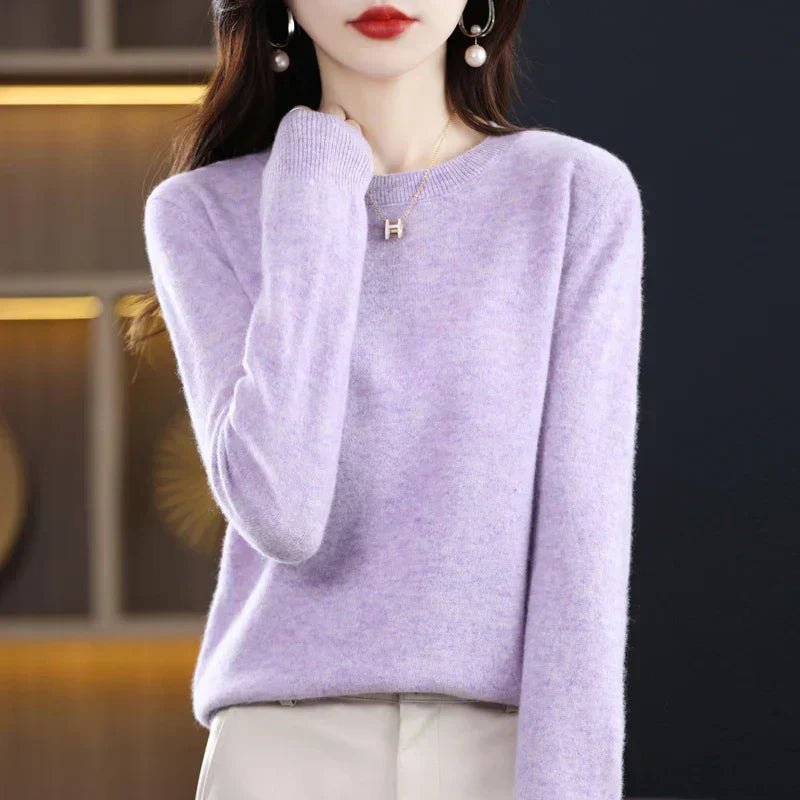 Marielle | Women's Classic Crew Neck Long Sleeve Sweater