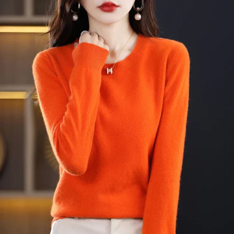 Marielle | Women's Classic Crew Neck Long Sleeve Sweater