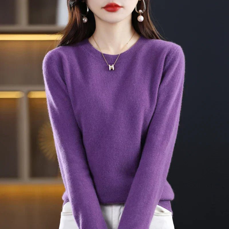 Marielle | Women's Classic Crew Neck Long Sleeve Sweater