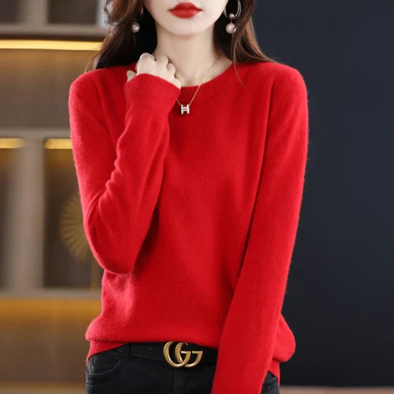 Marielle | Women's Classic Crew Neck Long Sleeve Sweater