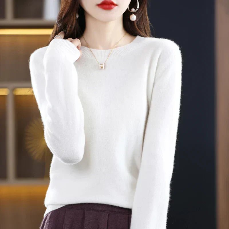 Marielle | Women's Classic Crew Neck Long Sleeve Sweater