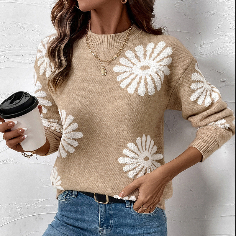 Marielle | Women's Floral Crew Neck Sweater