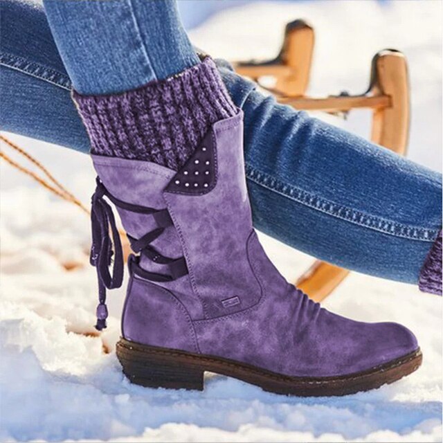 Marielle | Women's Lace-Up Mid-Calf Boots
