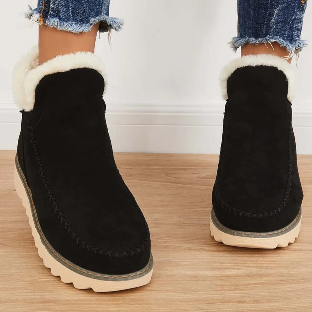Marigold | Women's Faux Fur Platform Ankle Boots