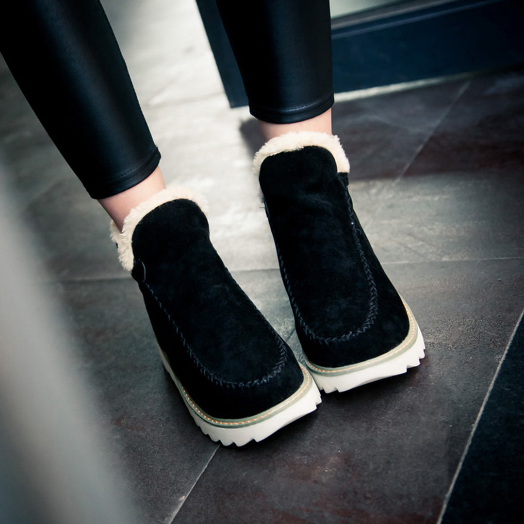 Marigold | Women's Faux Fur Platform Ankle Boots