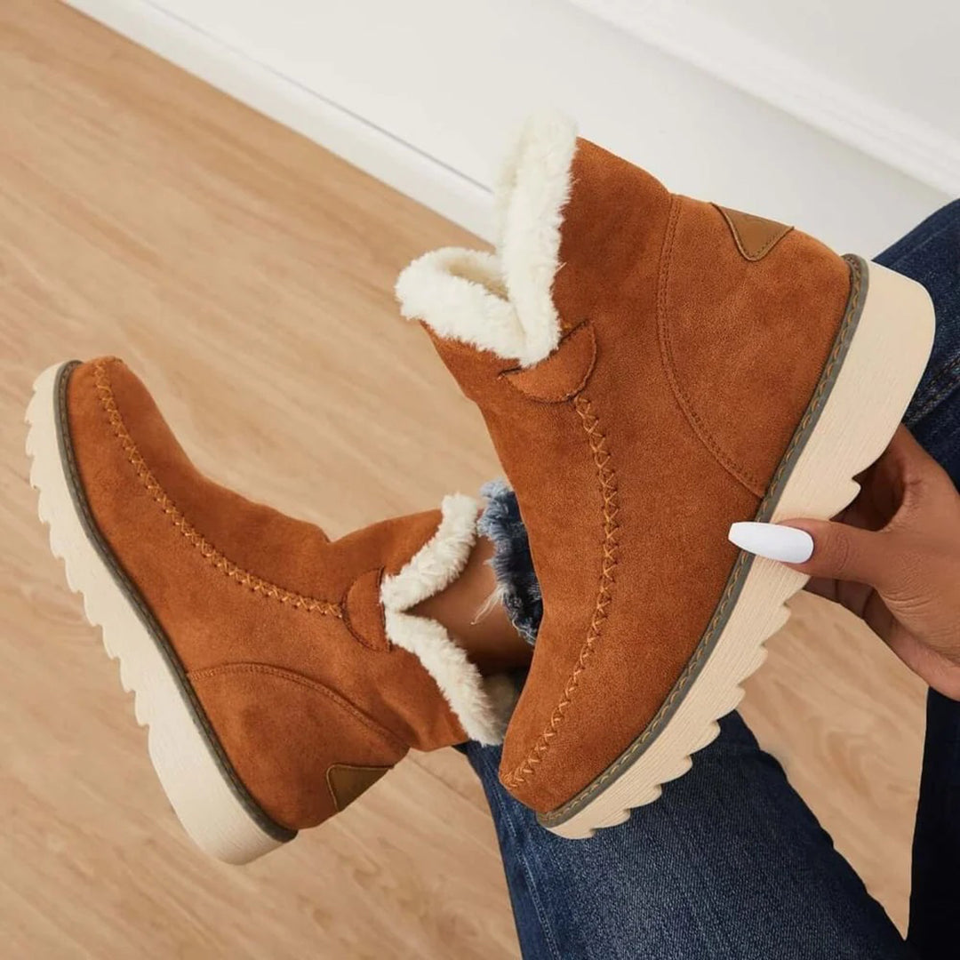 Marigold | Women's Faux Fur Platform Ankle Boots