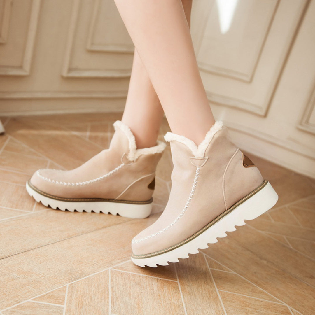 Marigold | Women's Faux Fur Platform Ankle Boots