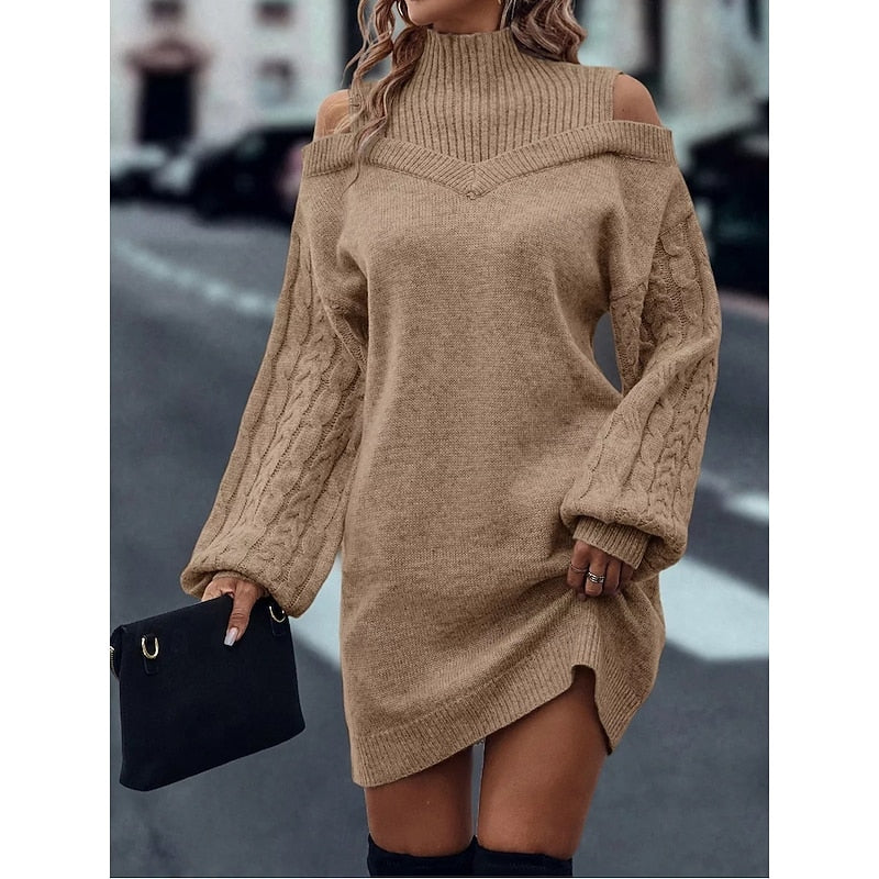 Marigold | Women's Turtleneck Sweater Dress