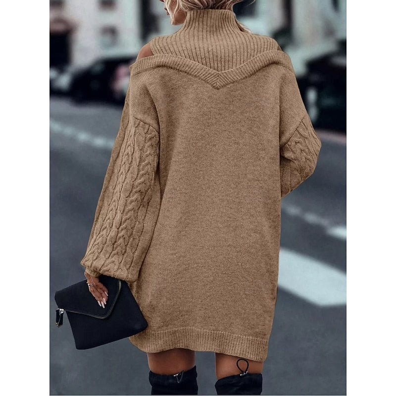 Marigold | Women's Turtleneck Sweater Dress