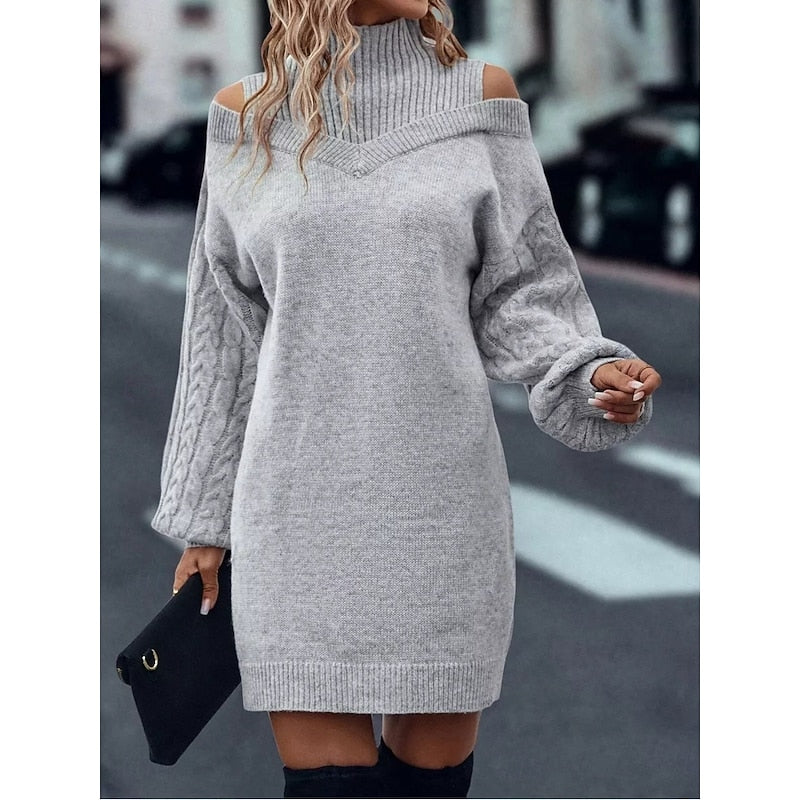 Marigold | Women's Turtleneck Sweater Dress