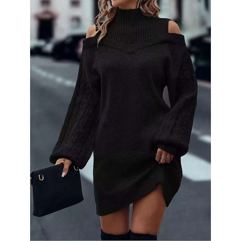 Marigold | Women's Turtleneck Sweater Dress