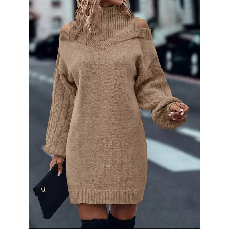 Marigold | Women's Turtleneck Sweater Dress