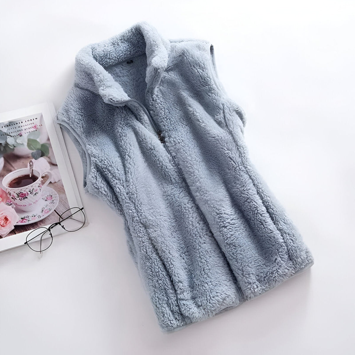 Marisela | Women's High Collar Sleeveless Fleece Vest