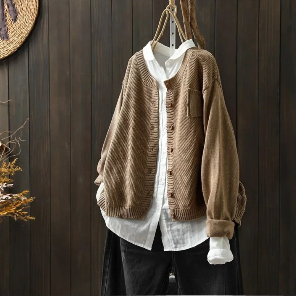 Marisette | Women's Relaxed Fit Button-Front Knit Cardigan