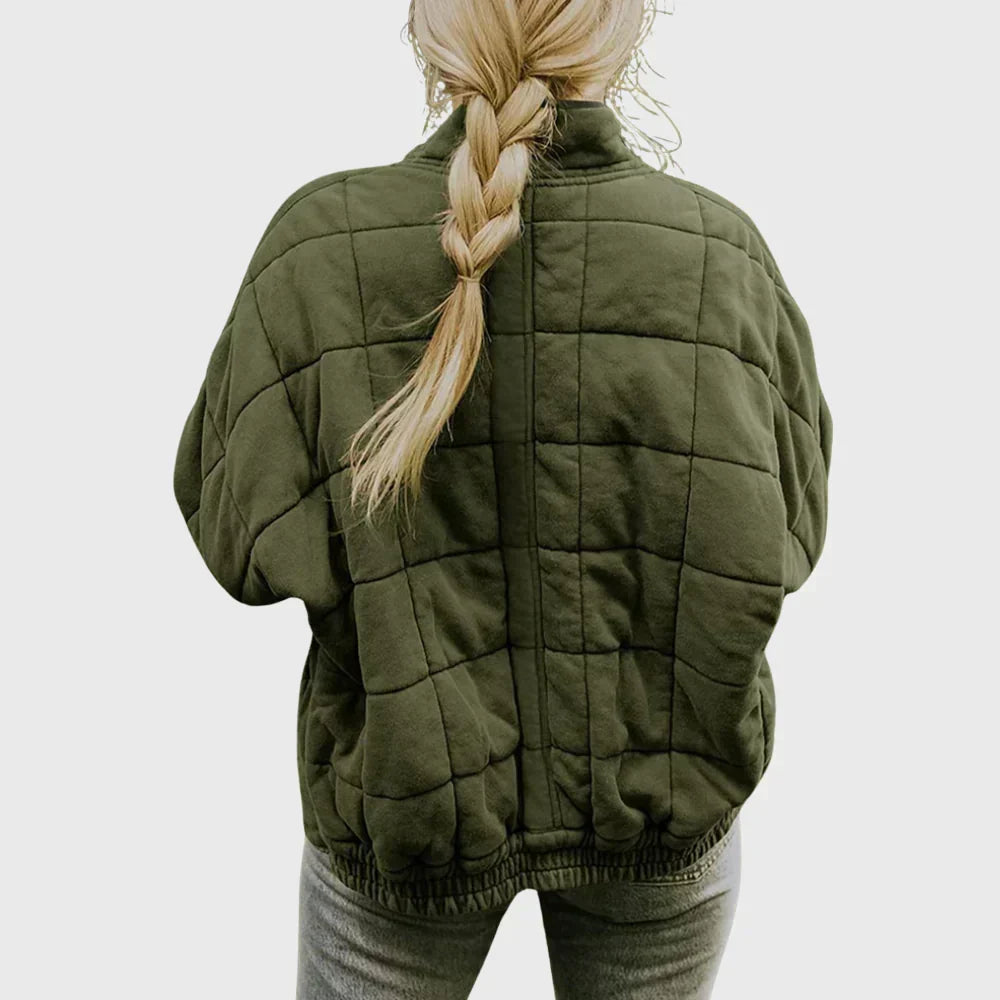 Marlowe | Women's Quilted Zip-Up Bomber Jacket