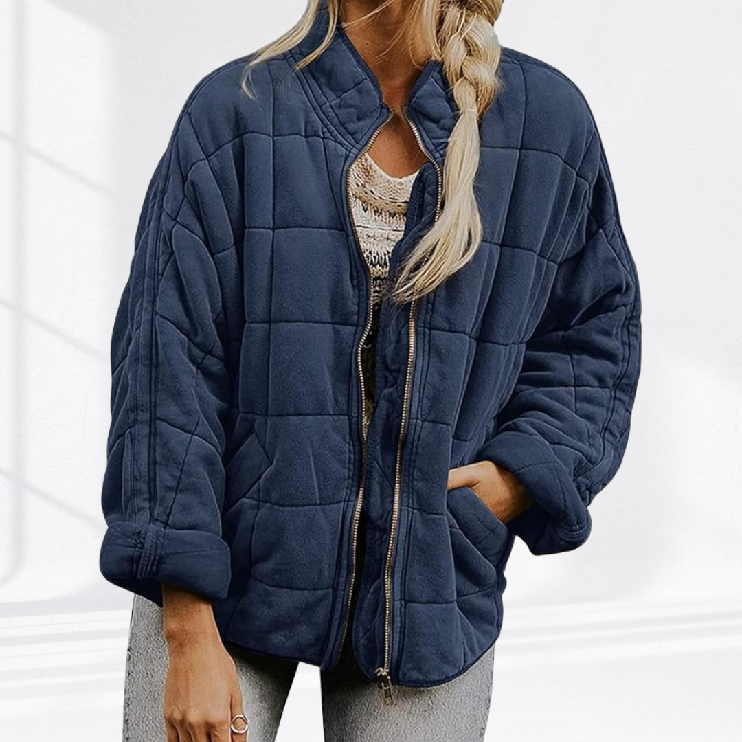 Marlowe | Women's Quilted Zip-Up Bomber Jacket