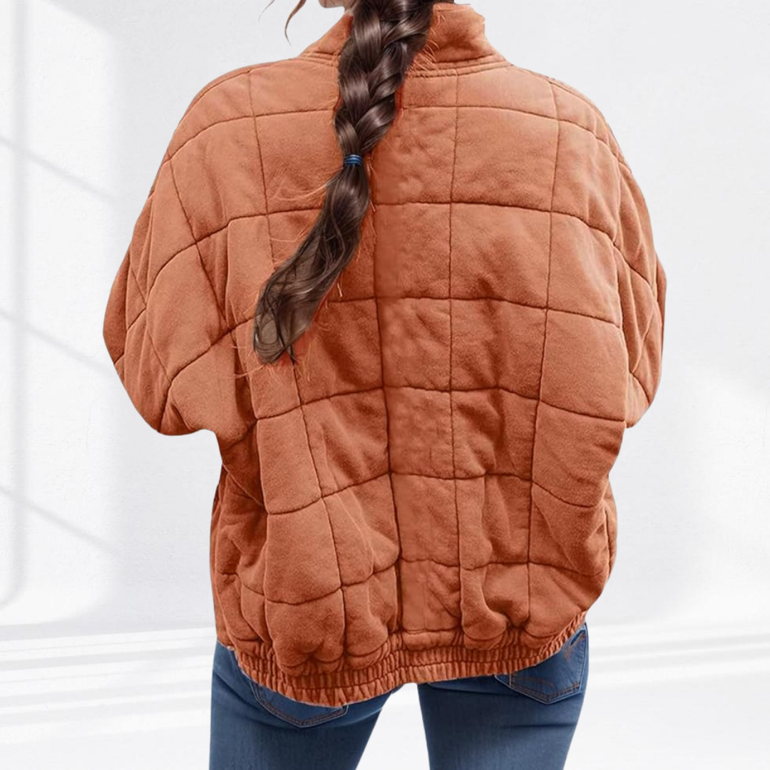 Marlowe | Women's Quilted Zip-Up Bomber Jacket