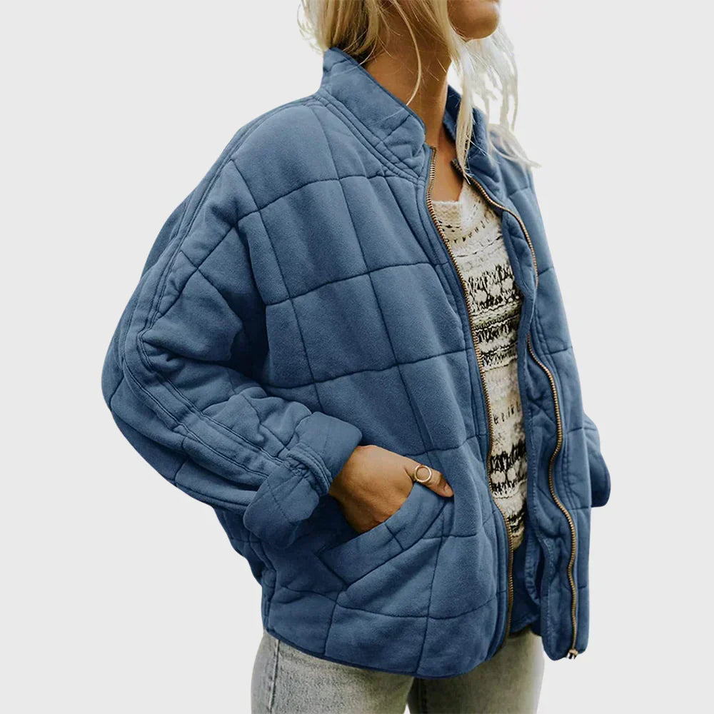 Marlowe | Women's Quilted Zip-Up Bomber Jacket