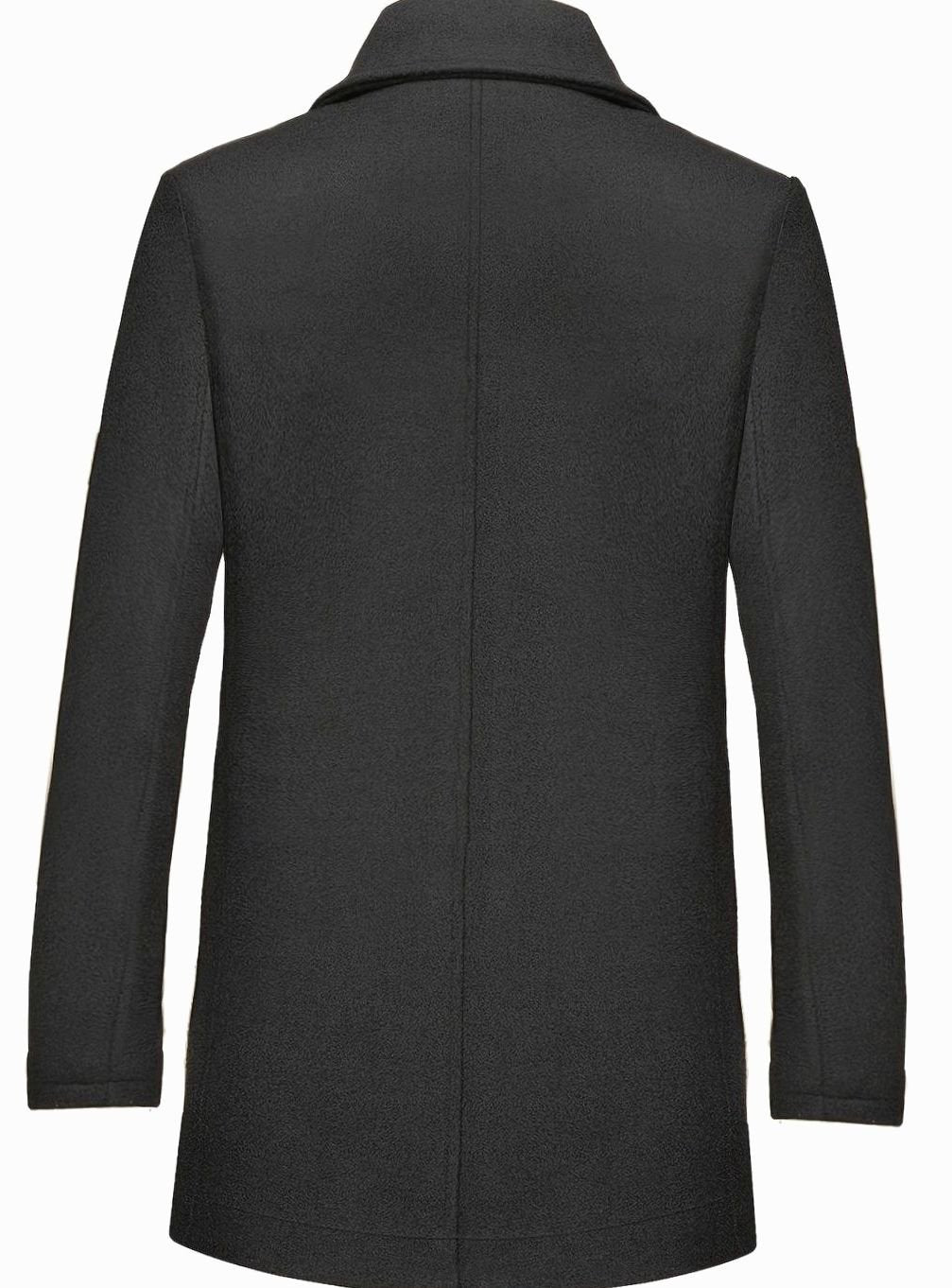 Matthew | Men's Single-Breasted Wool Overcoat Tailored Lapel Scarf
