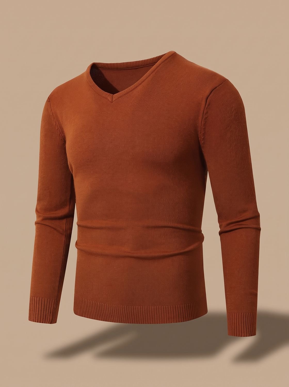 Matthew | Men's Slim-Fit V-Neck Fine-Knit Stretch Pullover Sweater
