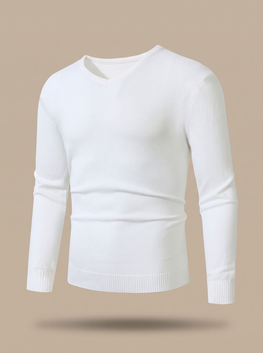 Matthew | Men's Slim-Fit V-Neck Fine-Knit Stretch Pullover Sweater