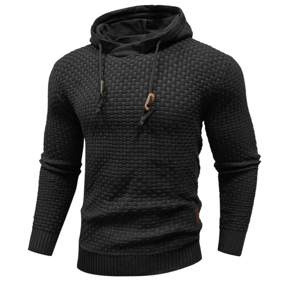 Men's Diagonal Drawstring Hoodie | Slim Fit Casual