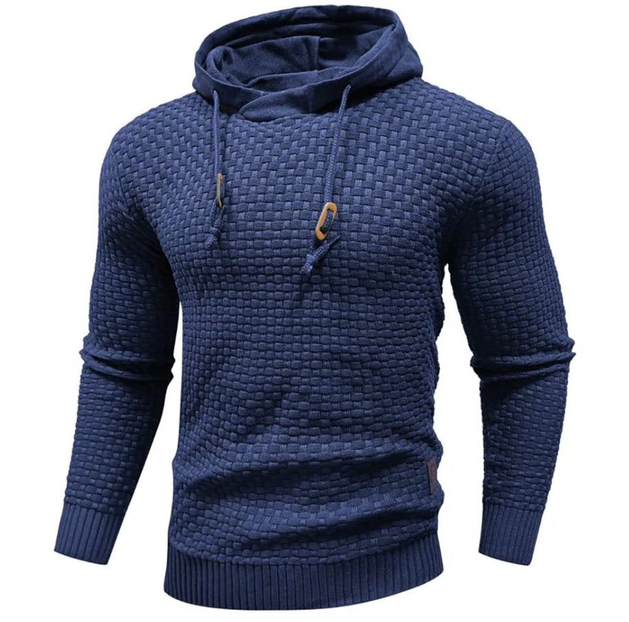 Men's Diagonal Drawstring Hoodie | Slim Fit Casual