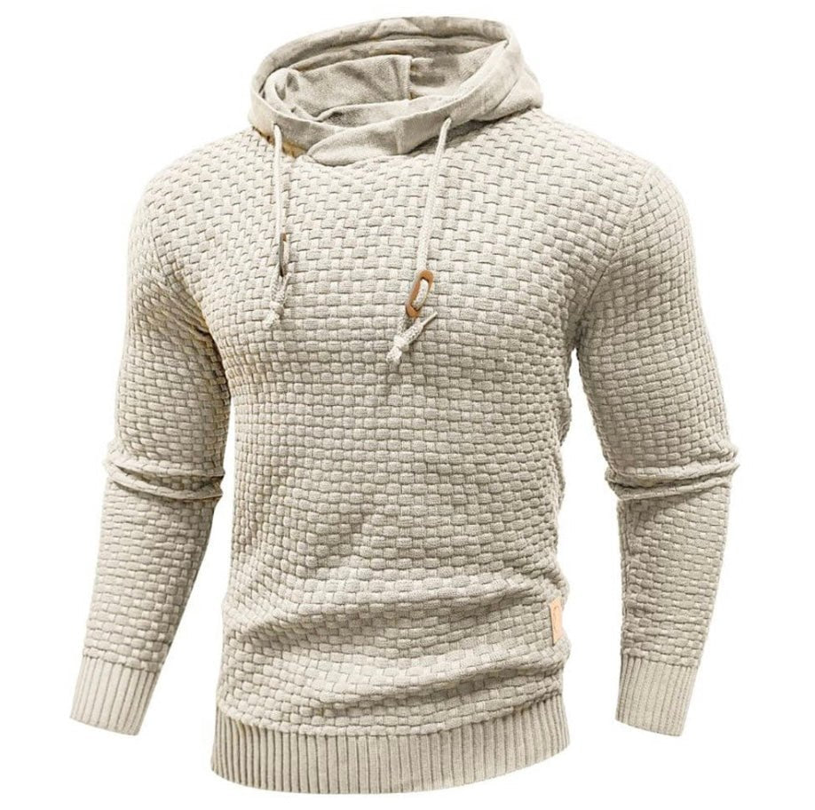 Men's Diagonal Drawstring Hoodie | Slim Fit Casual