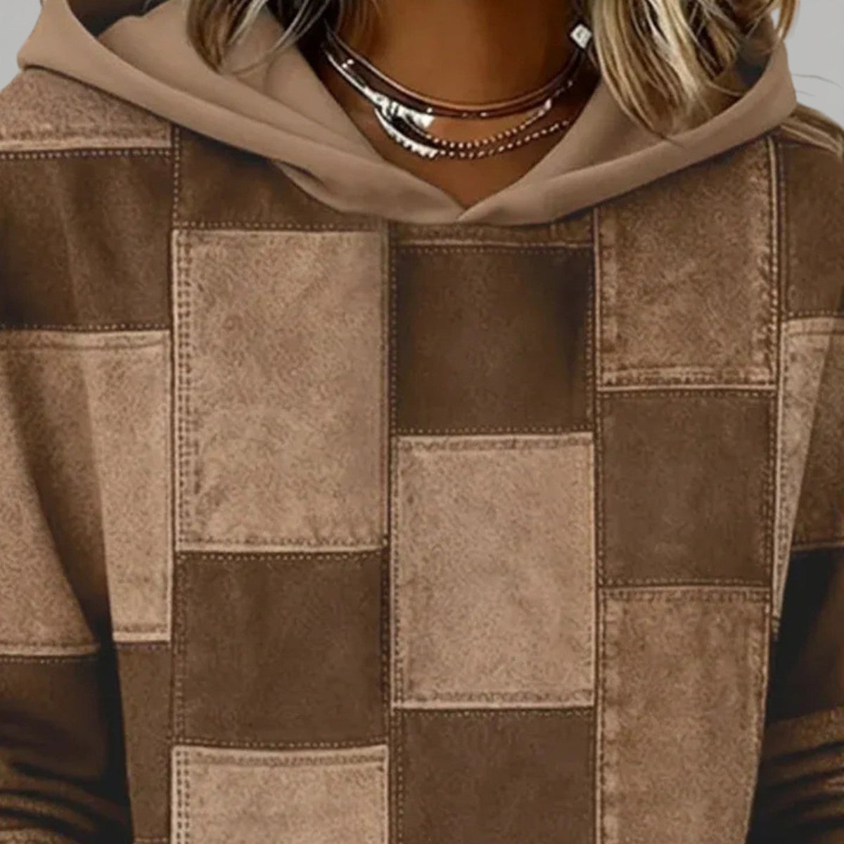 Men's Patchwork Panel Hoodie