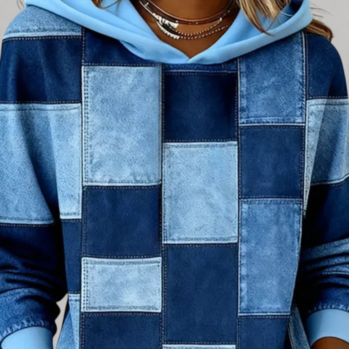 Men's Patchwork Panel Hoodie