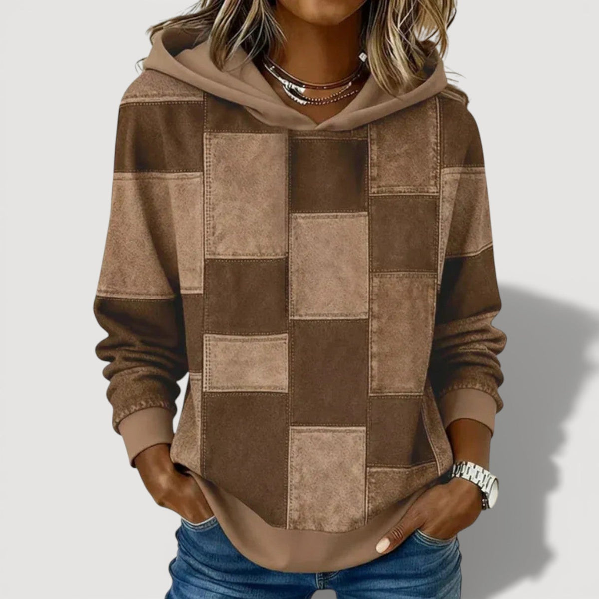 Men's Patchwork Panel Hoodie