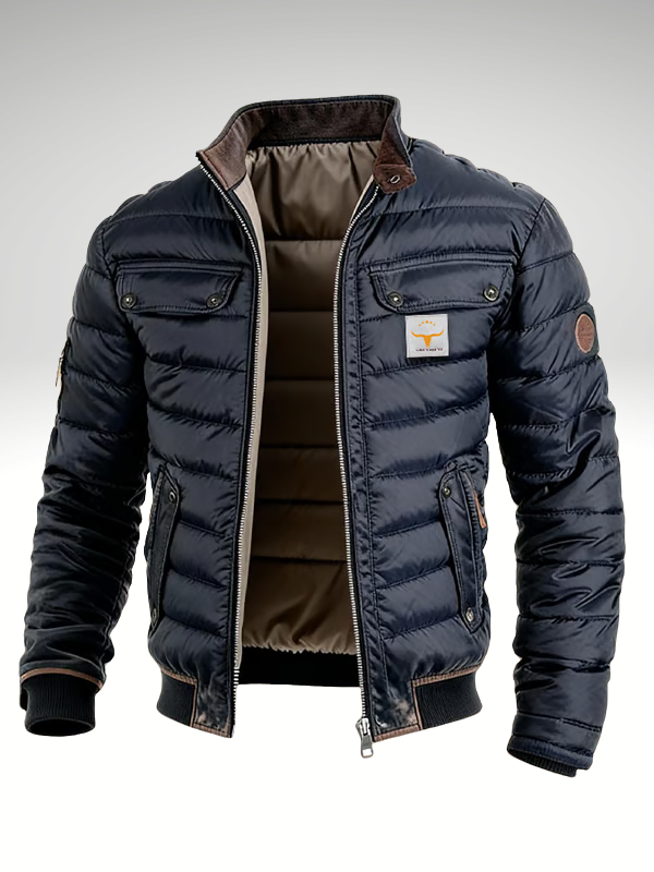 Men's Premium Padded Jacket in Navy Blue
