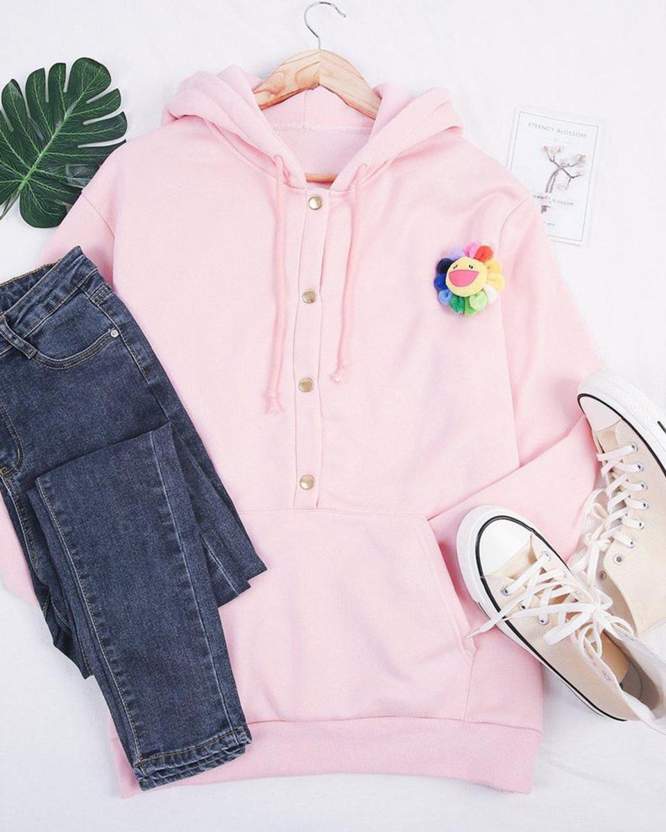 Nadia | Women's Snap Button Drawstring Hoodie