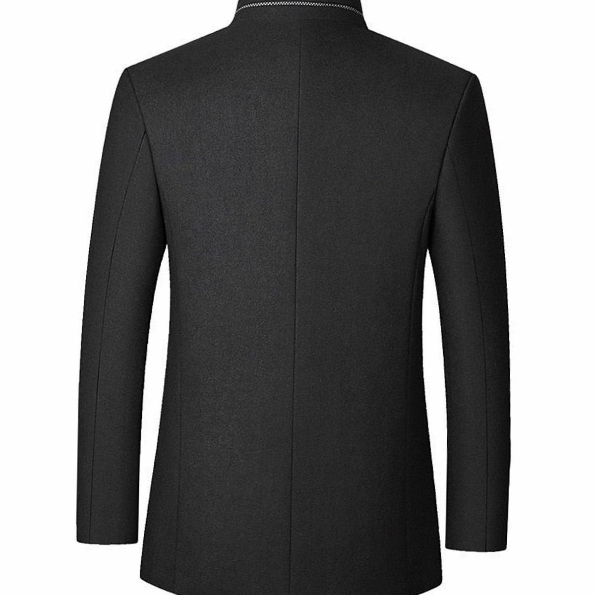 Nathan | Men's Wool Stand-Collar Tailored Overcoat