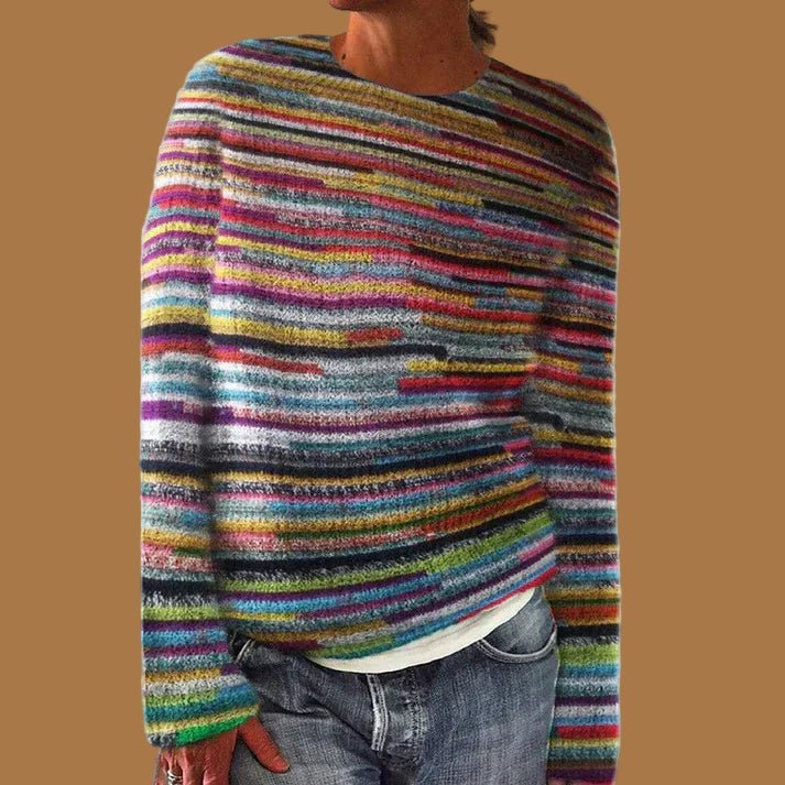 Odalys | Women's Striped Chunky Knit Sweater