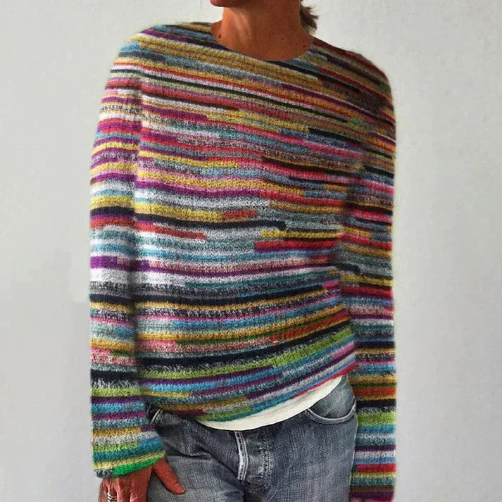 Odalys | Women's Striped Chunky Knit Sweater