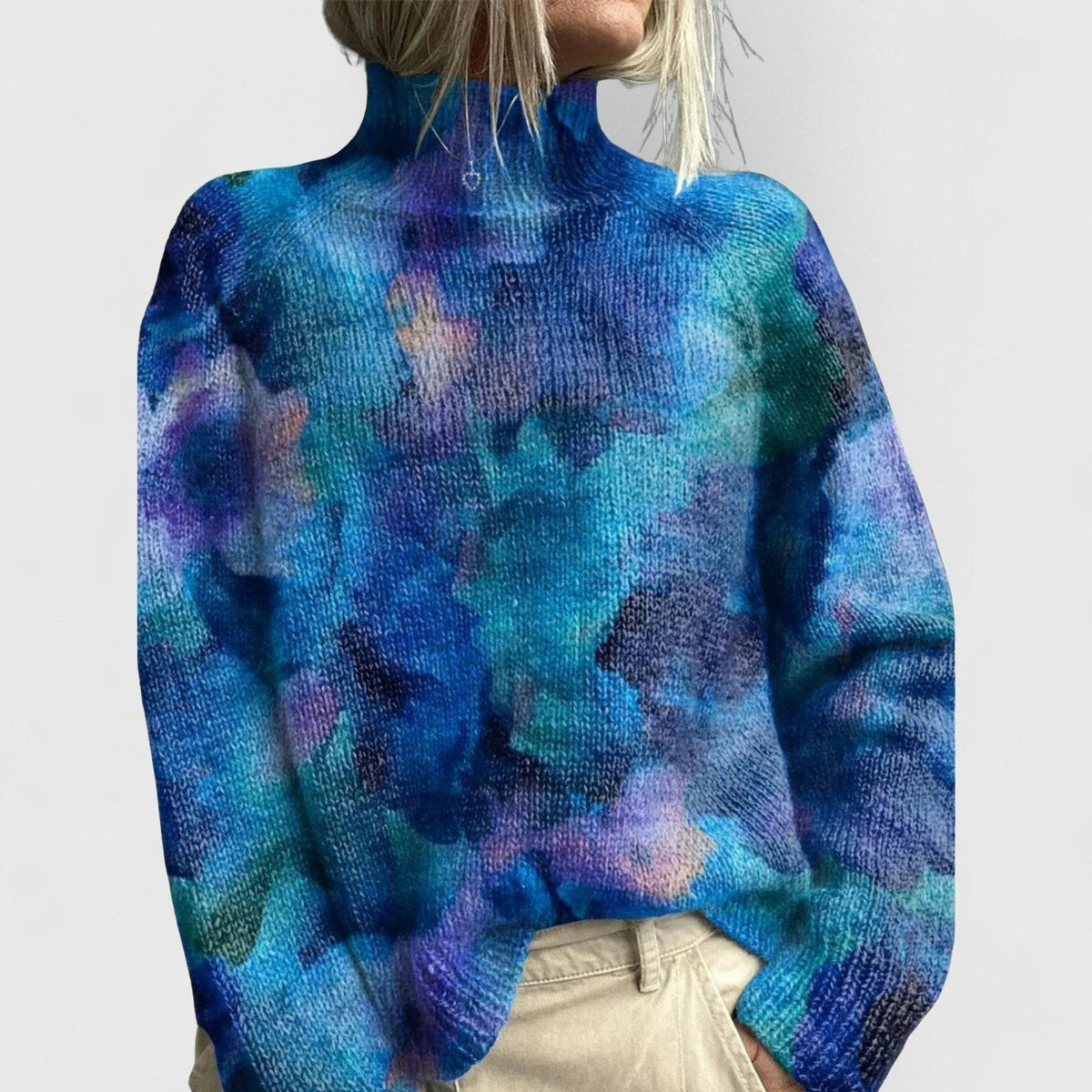 Odette | Women's Floral Print Turtleneck Sweater