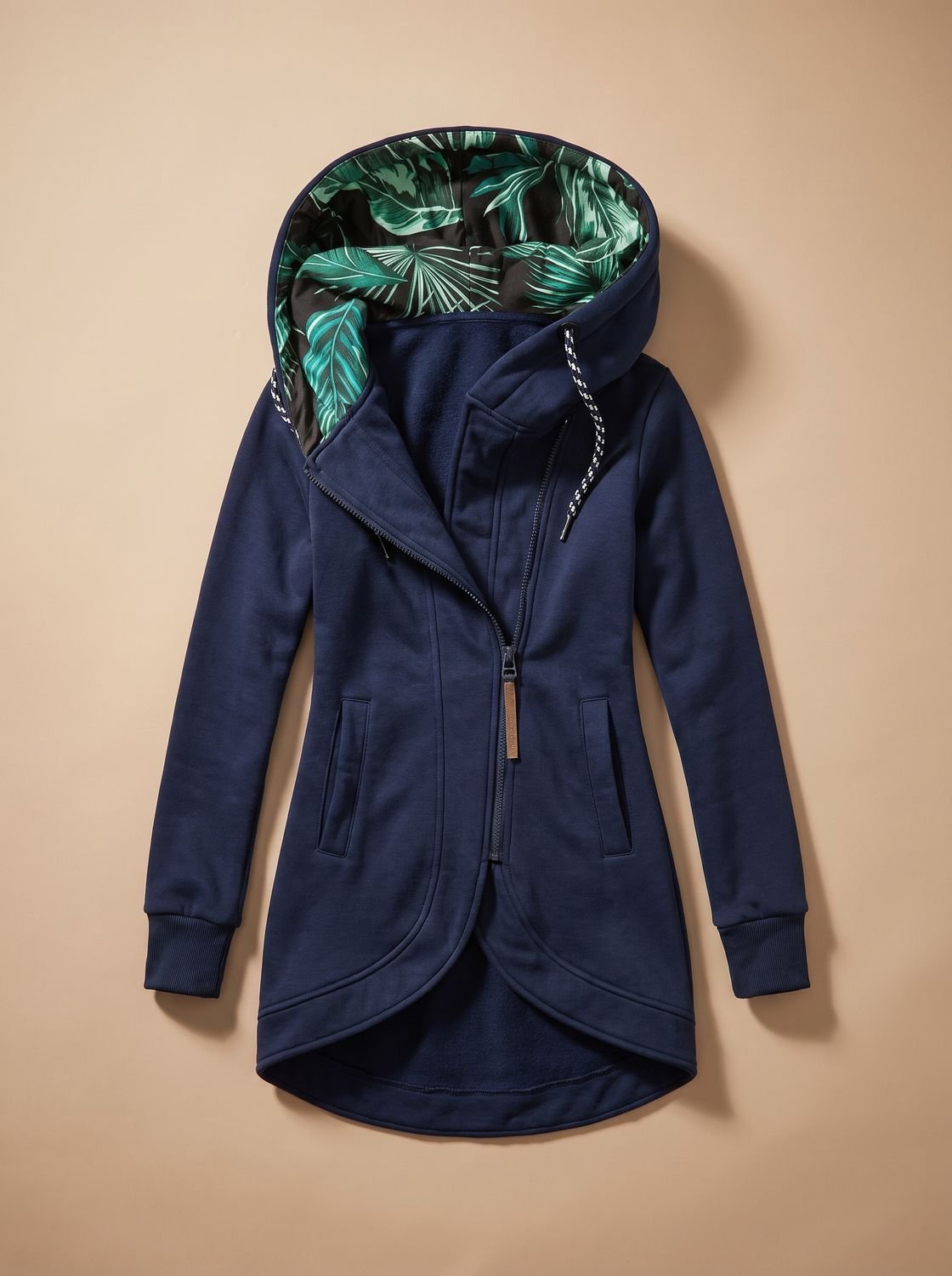Olivia | Women's Comfy Zip-Up Hooded Jacket Tropical-Lined