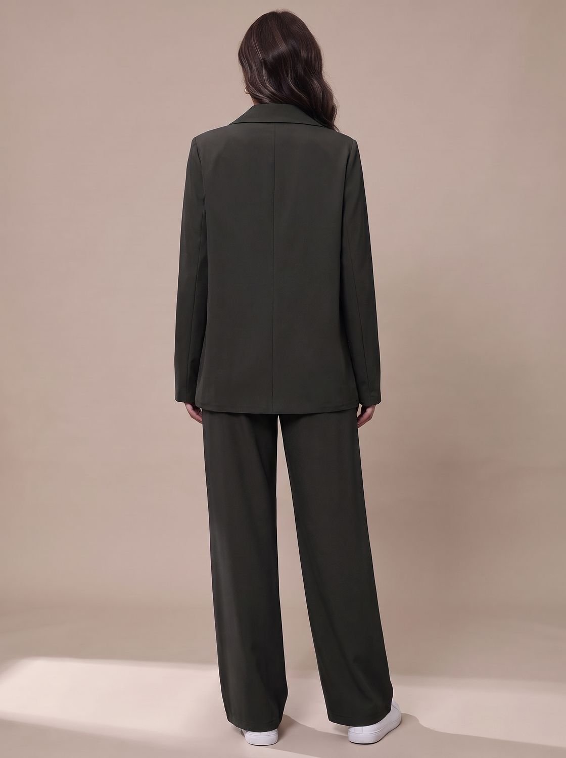 Olivia | Women's Double-Breasted Tailored Wide-Leg Blazer Pants Suit Set
