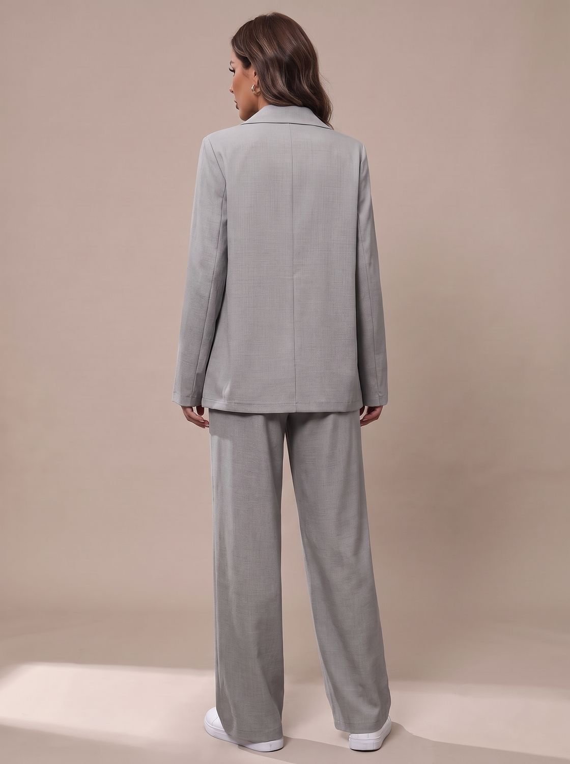 Olivia | Women's Double-Breasted Tailored Wide-Leg Blazer Pants Suit Set