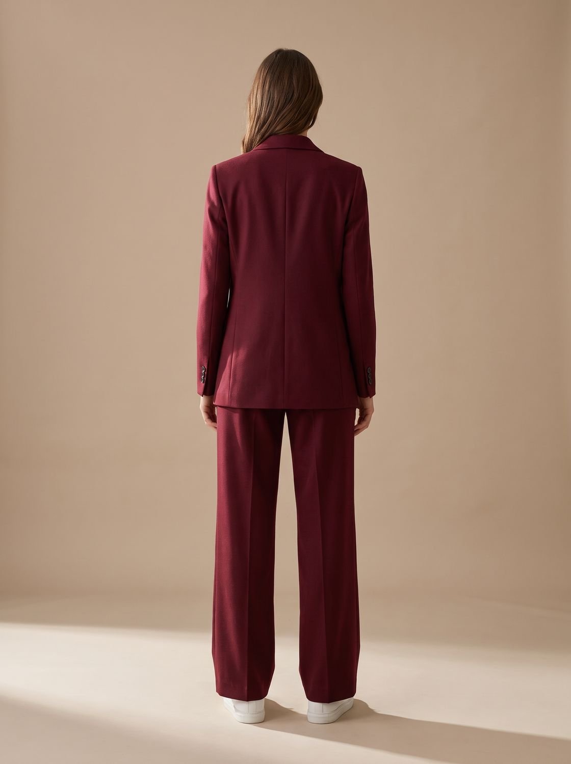 Olivia | Women's Double-Breasted Tailored Wide-Leg Blazer Pants Suit Set