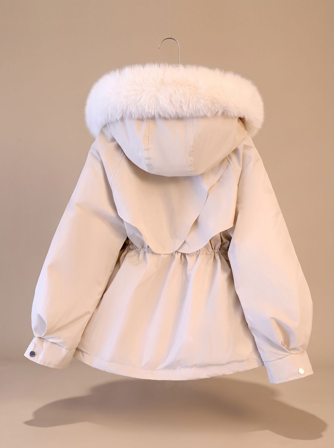 Olivia | Women's Elegant Faux-Fur Hooded Drawstring Puffer Jacket