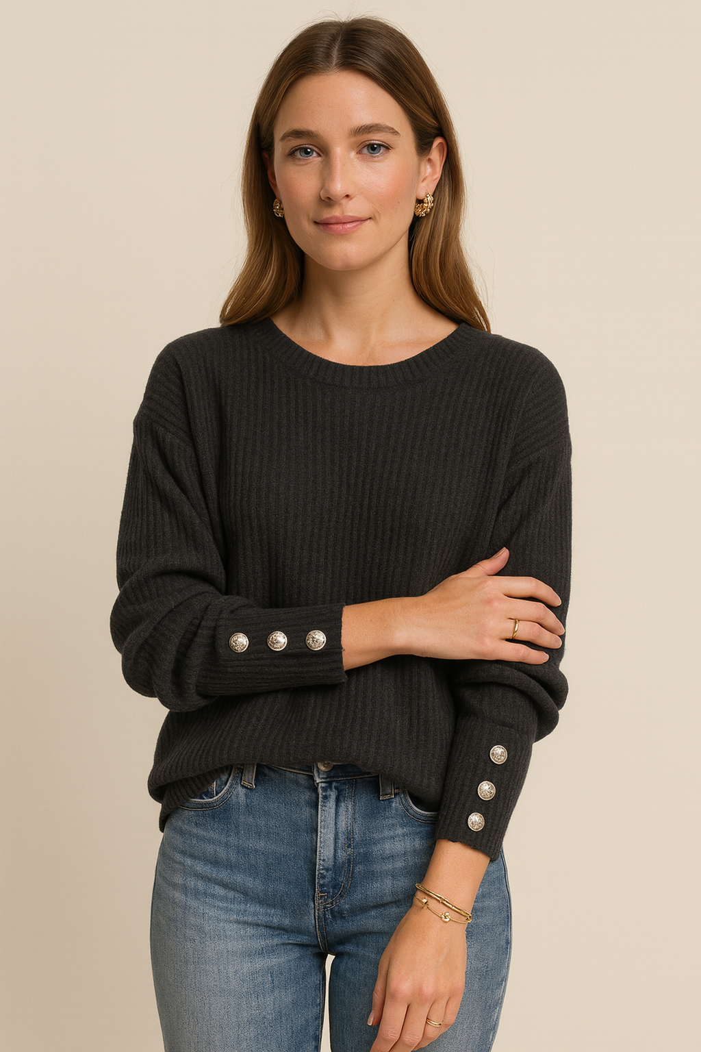 Relaxed-Fit Knit Sweater - Charlotta