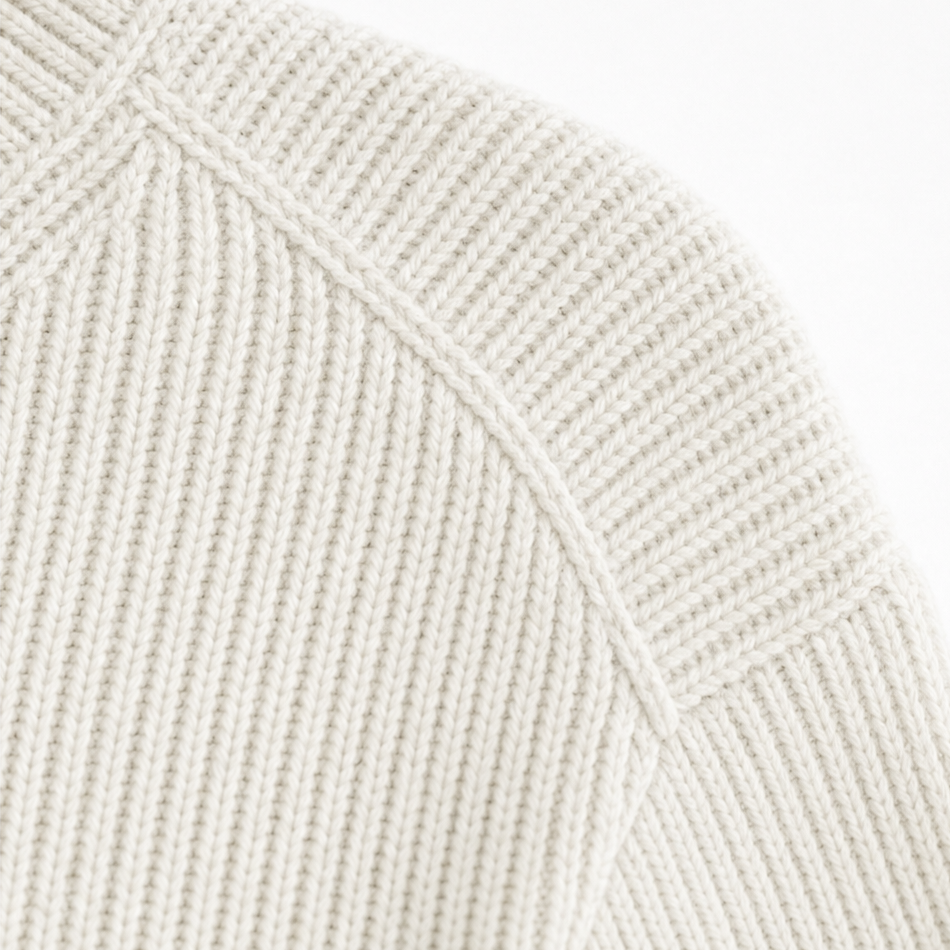 Remi | Women's Sweater with V-Neck and Ruffle Cuffs