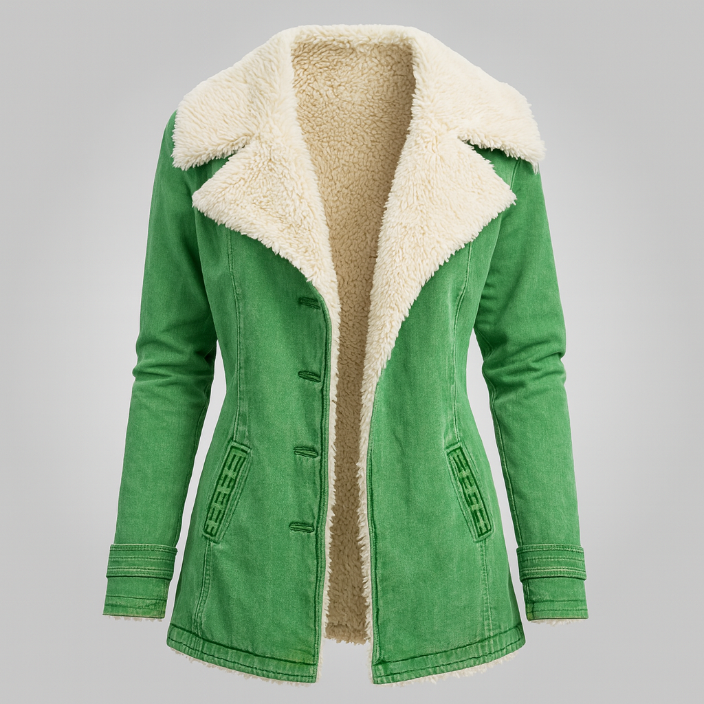 Rosalie | Women's Sherpa Collar Button Front Jacket